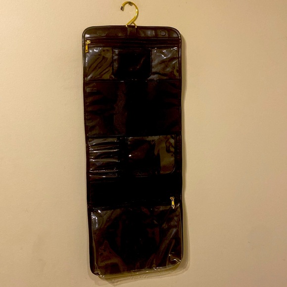 Black Sephora Hanging Makeup / Toiletry Travel Bag w Pink & White Flowers - Picture 4 of 9